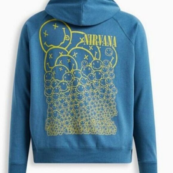Torrid size 3 3X Nirvana smiley face hoodie sweatshirt - Picture 1 of 4